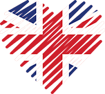 Logo of conseillerderencontres.com - UK, Heart Shaped Image of UK flag.